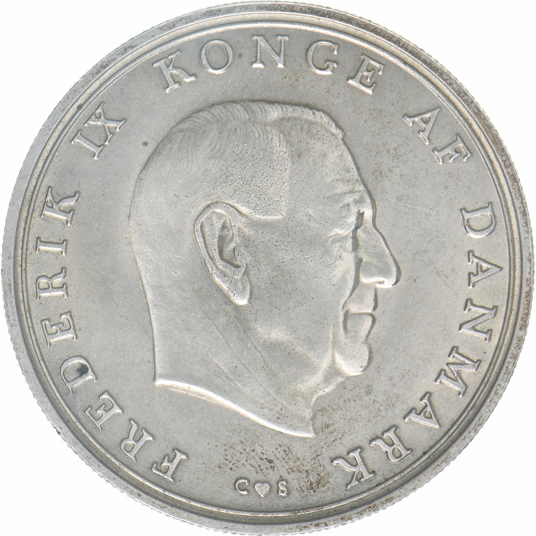 Denmark | 10 Kroner Coin | Silver | Wedding of Princess Benedikte | KM:857 | 1968