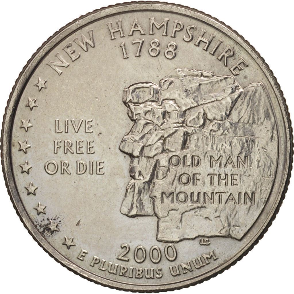 United States | 1/4 Dollar Coin | New Hampshire | Km:308 | 2000