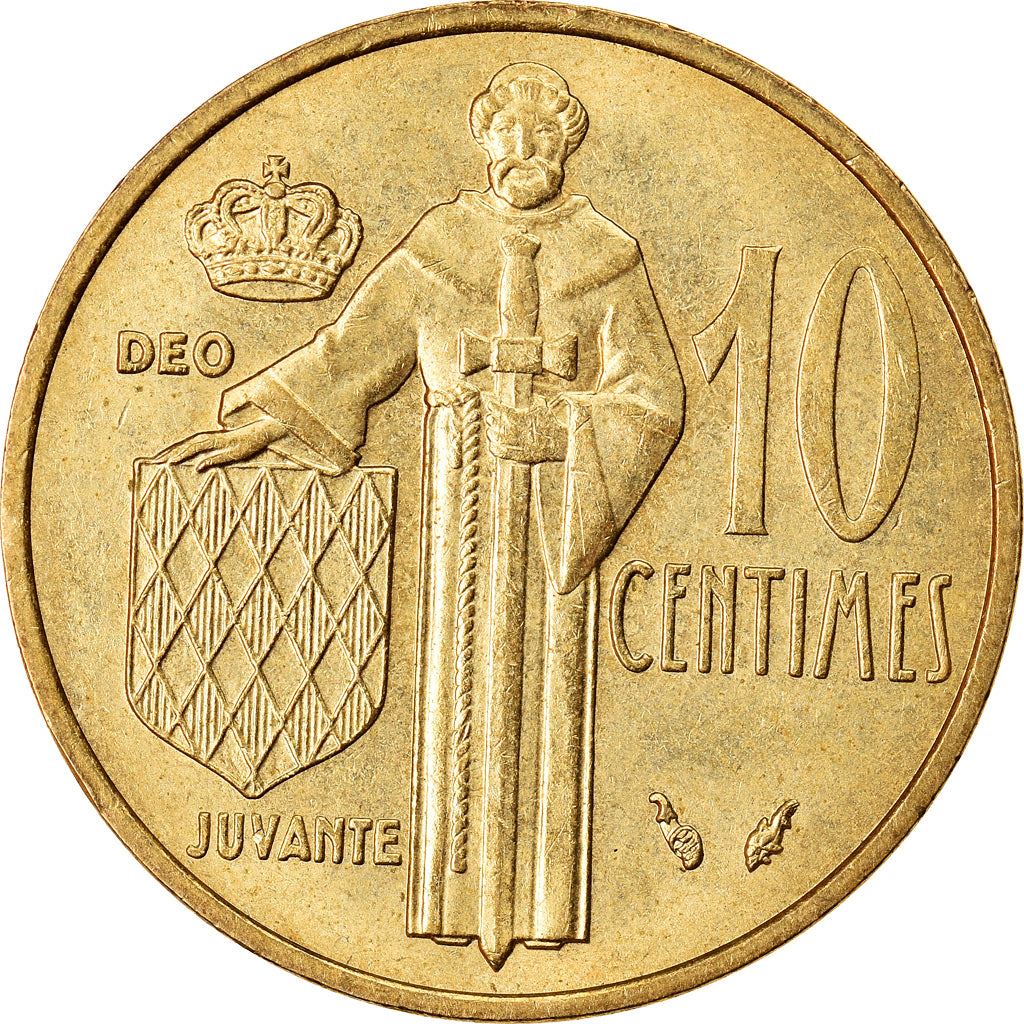 Monaco | 10 Centimes Coin | Rainier III | Km:142 | 1962 - 1995
