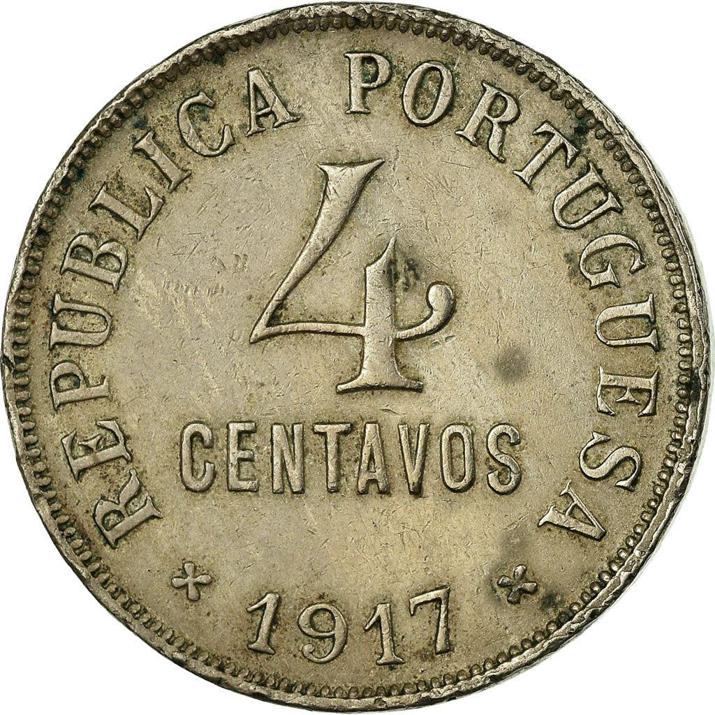 Portugal | 4 Centavos Coin | Copper-Nickel | Km:566 | 1917 - 1919