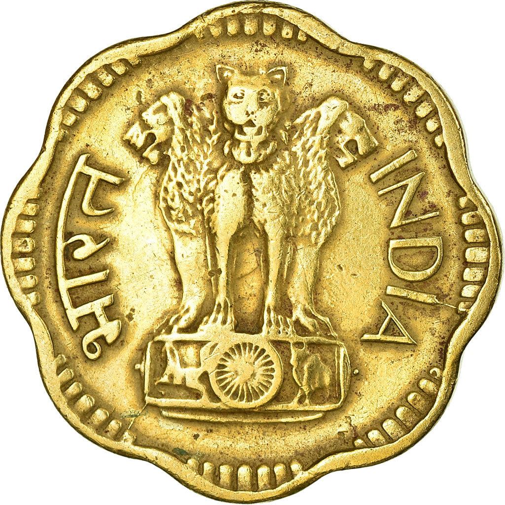 India | 10 Paise Coin | Ashoka Lion | Km:26.1 | 1968 - 1971