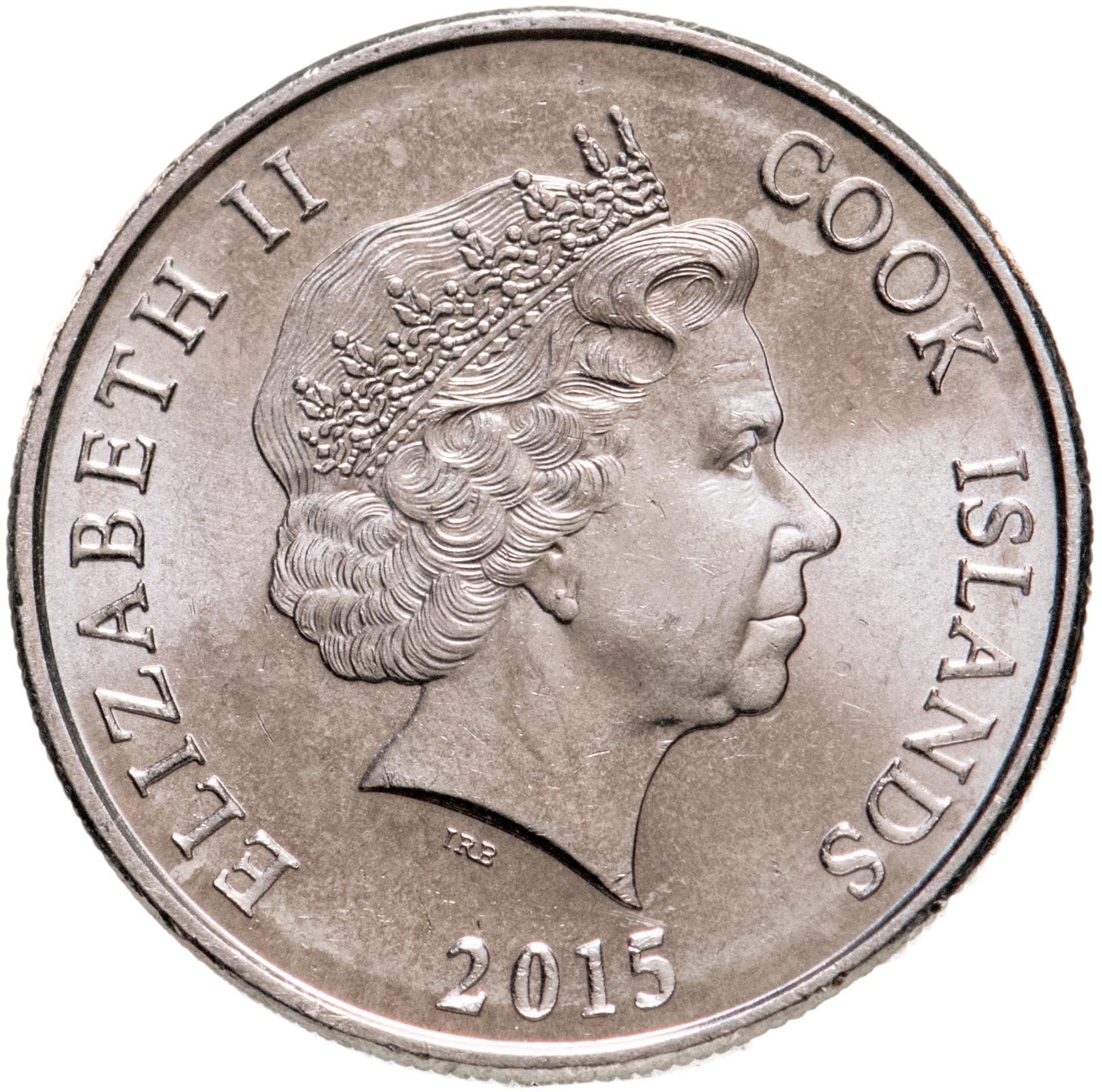 Cook Islands | 20 Cents Coin | Elizabeth II | Fairy Tern Bird | KM:2234 | 2015