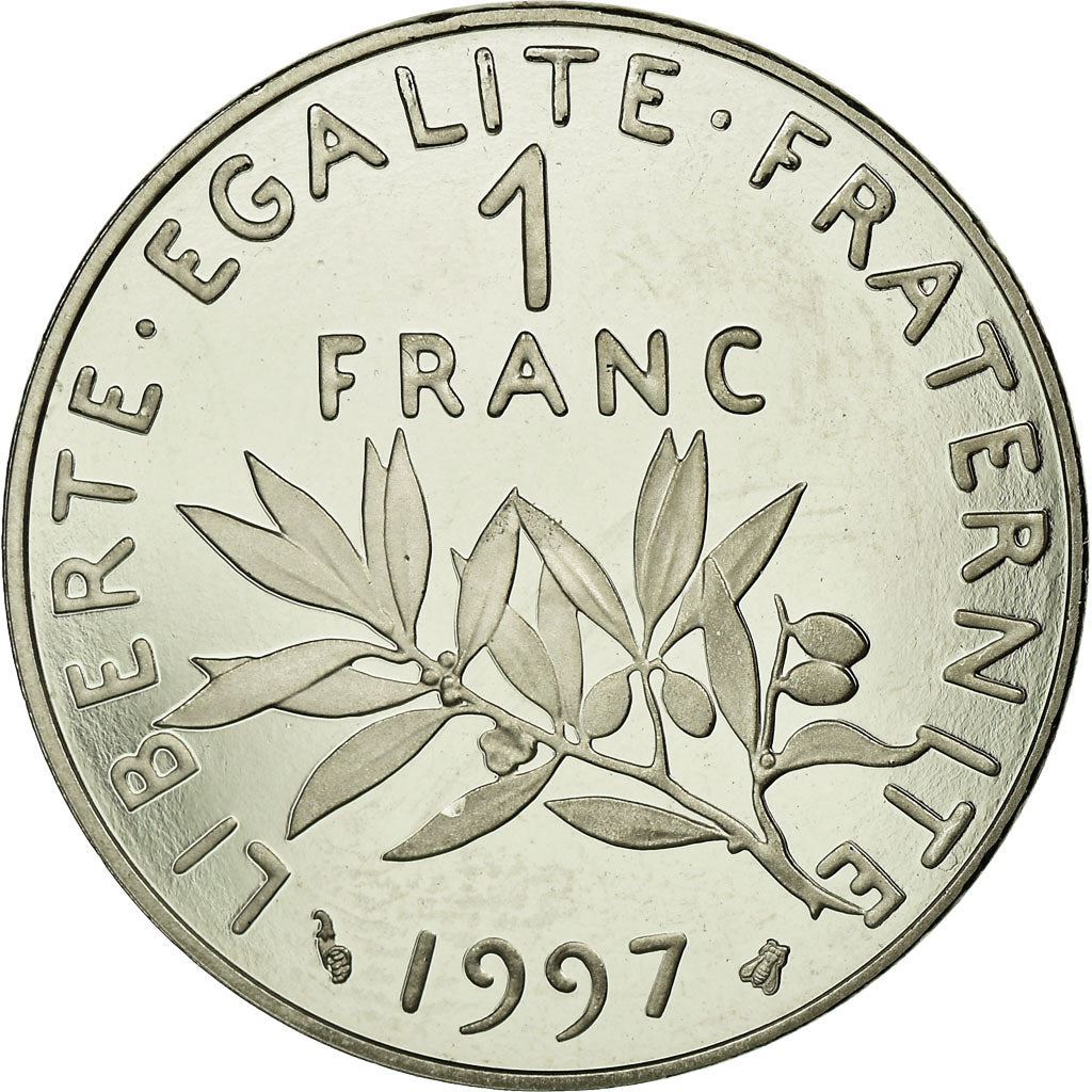French 1 Franc Coin | Signature D'AP. O.ROTY | proof | KM925.2 | France | 1991 - 2001
