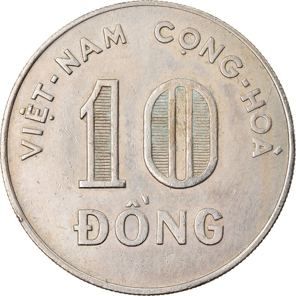 Vietnam › South Vietnam | 10 Dong Coin | Rice stalks | Km:8 | 1964 - 1967