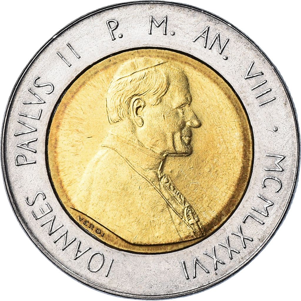 Vatican City | 500 Lire Coin | Jesus and Mary | Km:197 | 1986