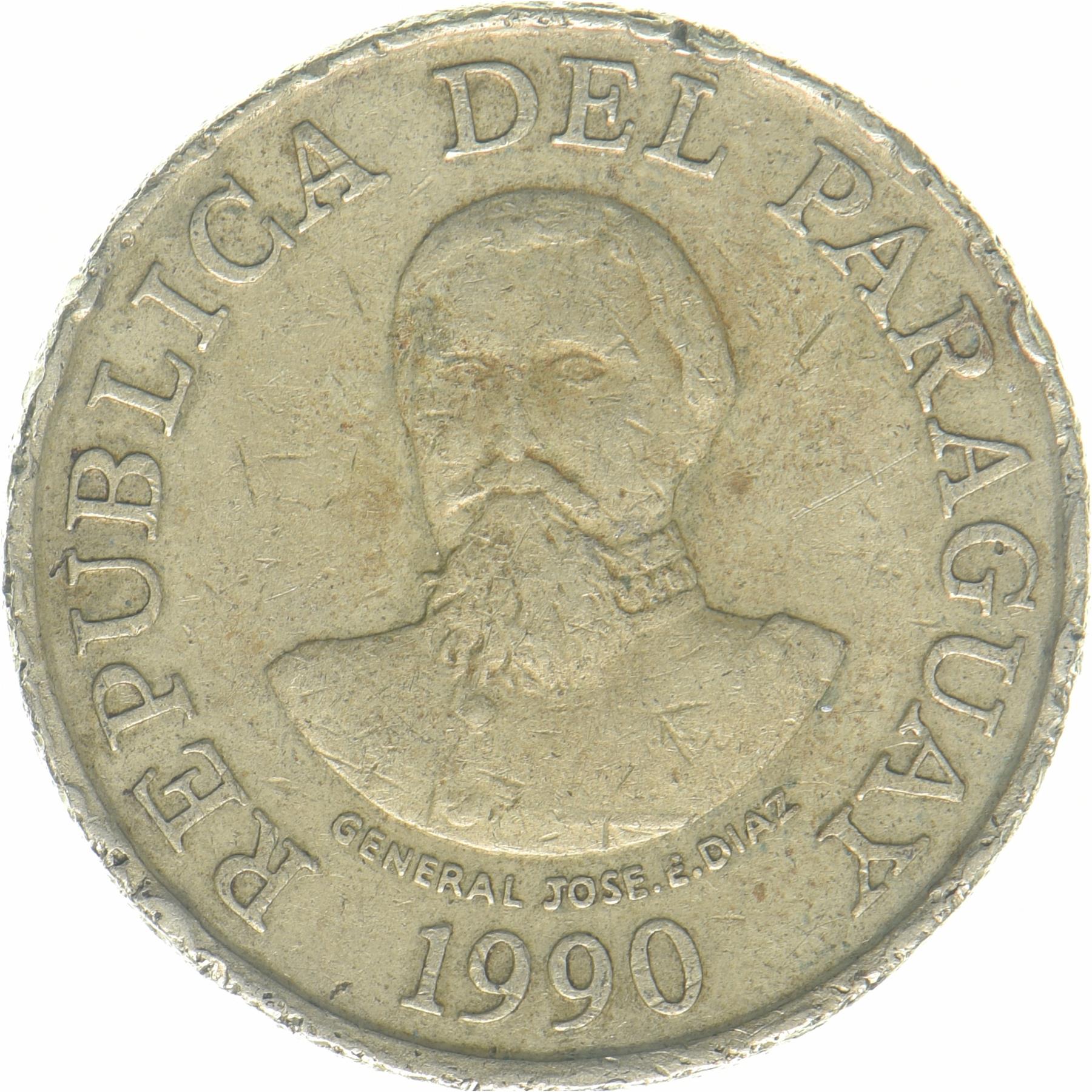 Paraguay | 100 Guaranies Coin | José Eduvigis Díaz | KM:177 | 1990