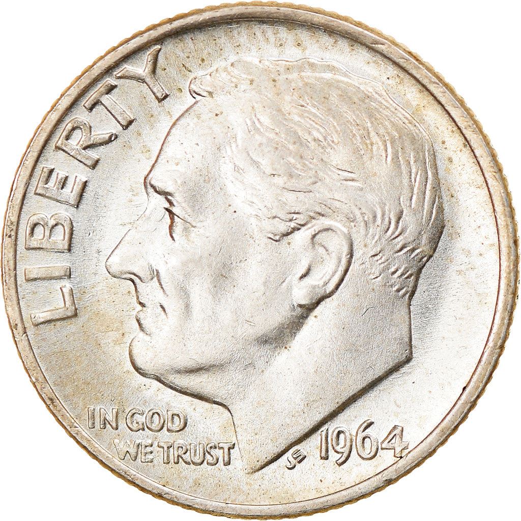 アメリカ合衆国 | 1ダイム硬貨 | フランクリン・D・ルーズベルト | KM:195 | 1946年 - 1964年