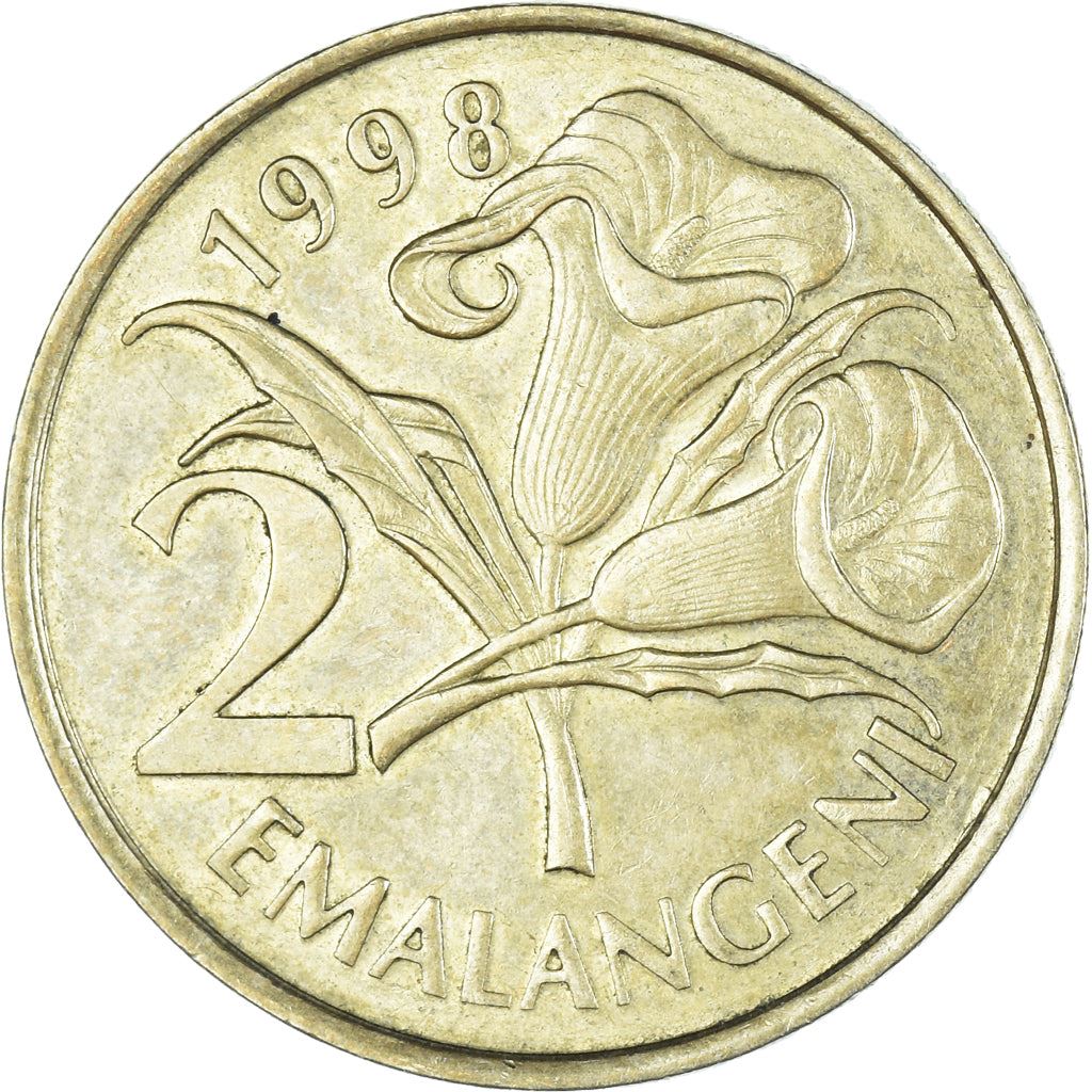 Moneta da 2 Emalangeni Eswatini | Re Mswati III | Giglio | KM46 | 1995 - 2010