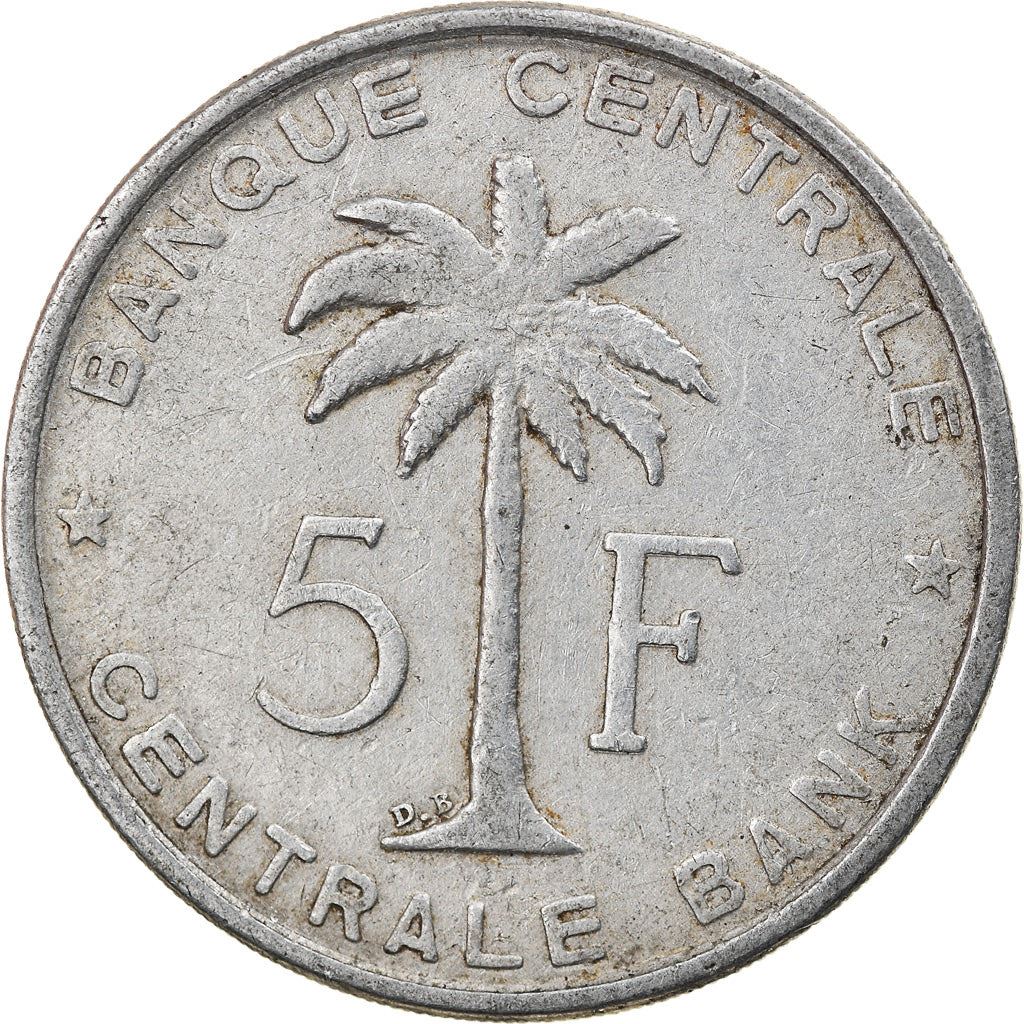 Belgian Congo | 5 Francs Coin | Palm tree | Km:3 | 1956 - 1959