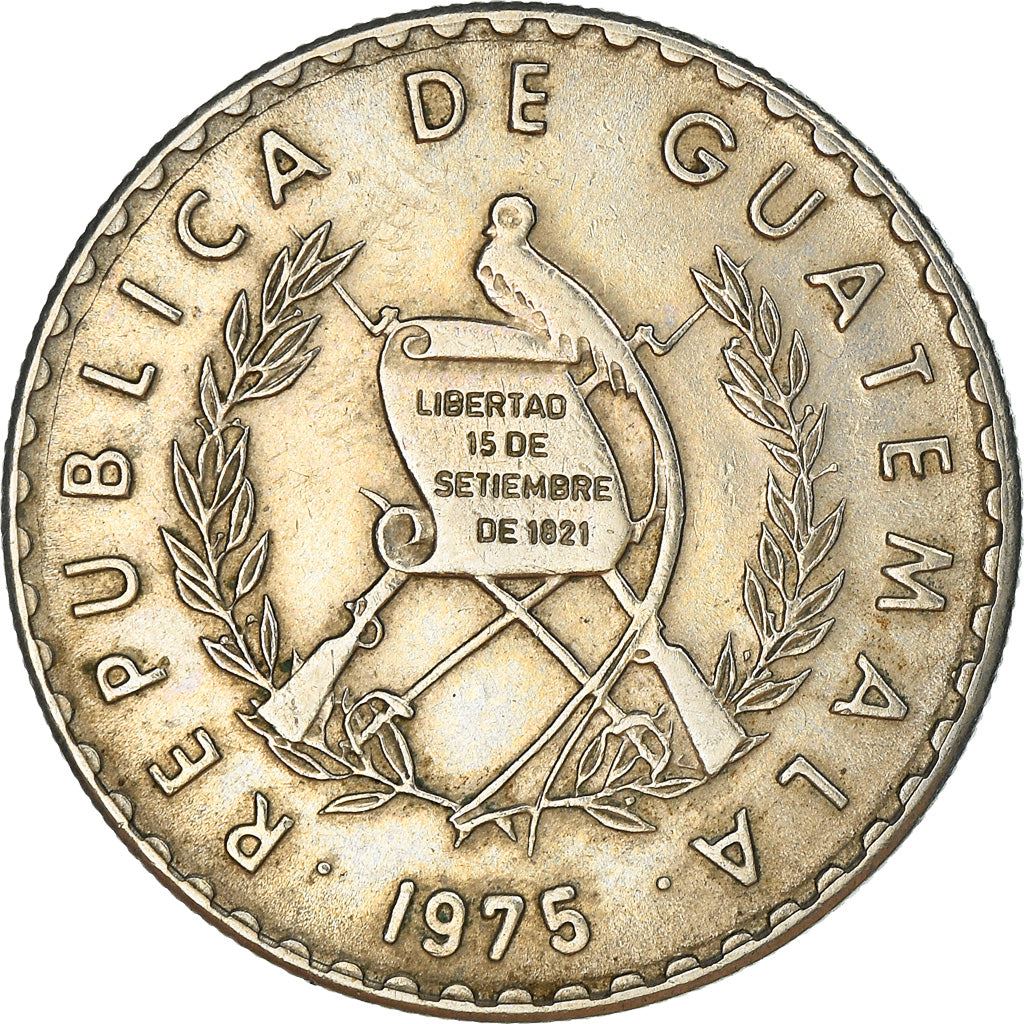 Guatemala | 10 Centavos Coin | Mayan Pillar | Km:274 | 1974 - 1975