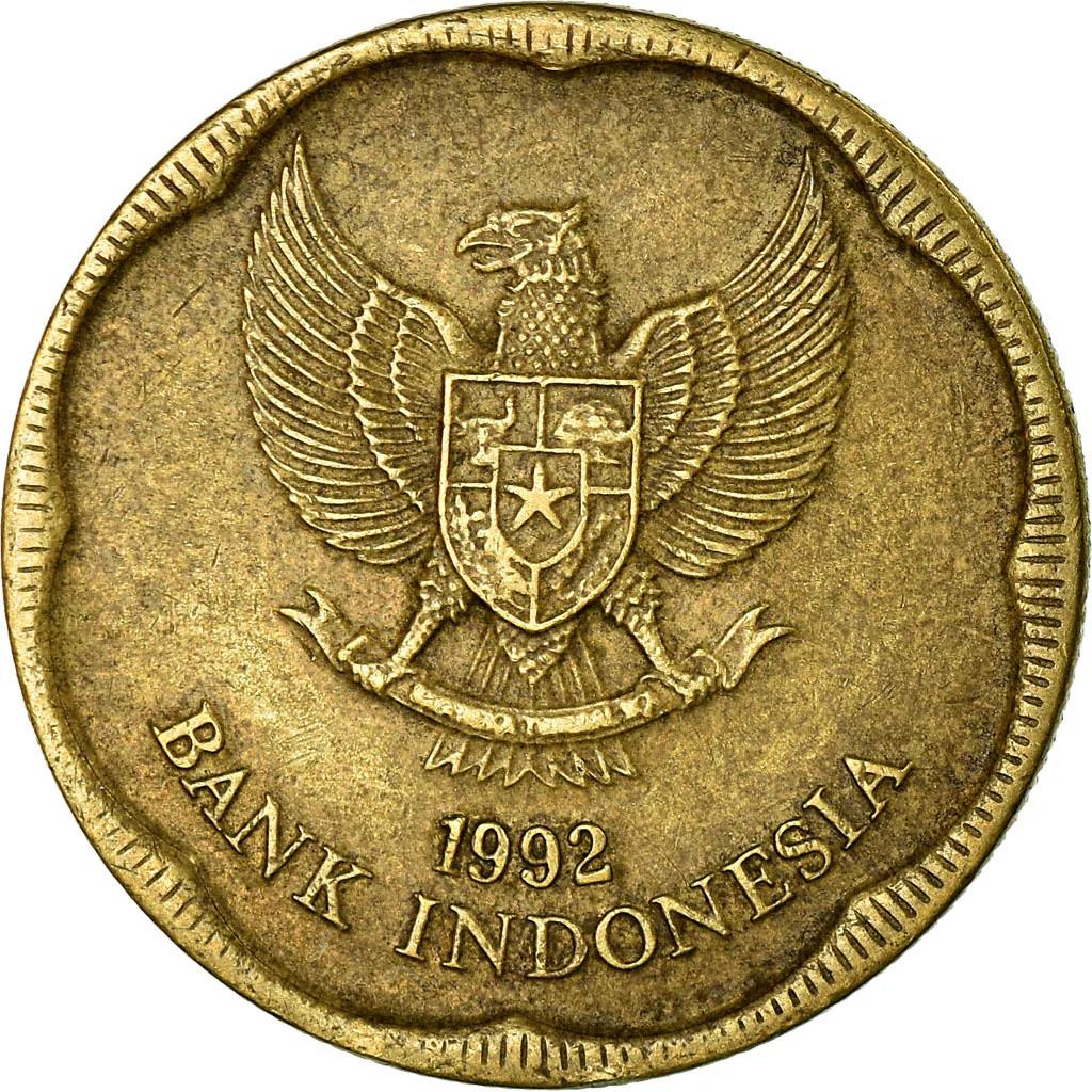 Moneda de 500 Rupias de Indonesia | Flor de Jazmín | KM54 | 1991 - 1996