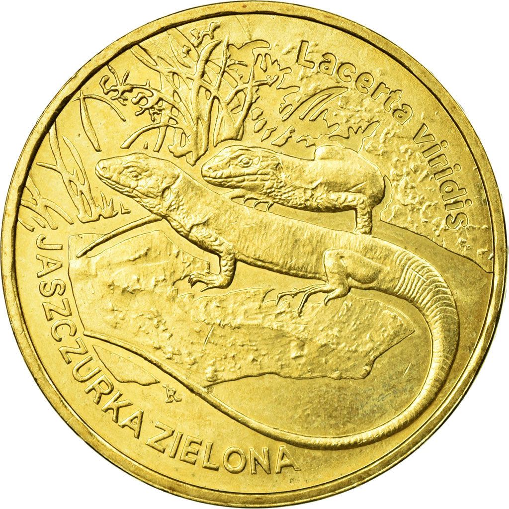 Poland | 2 Zlotys Coin | Jaszczurka zielona | Y:678 | 2009