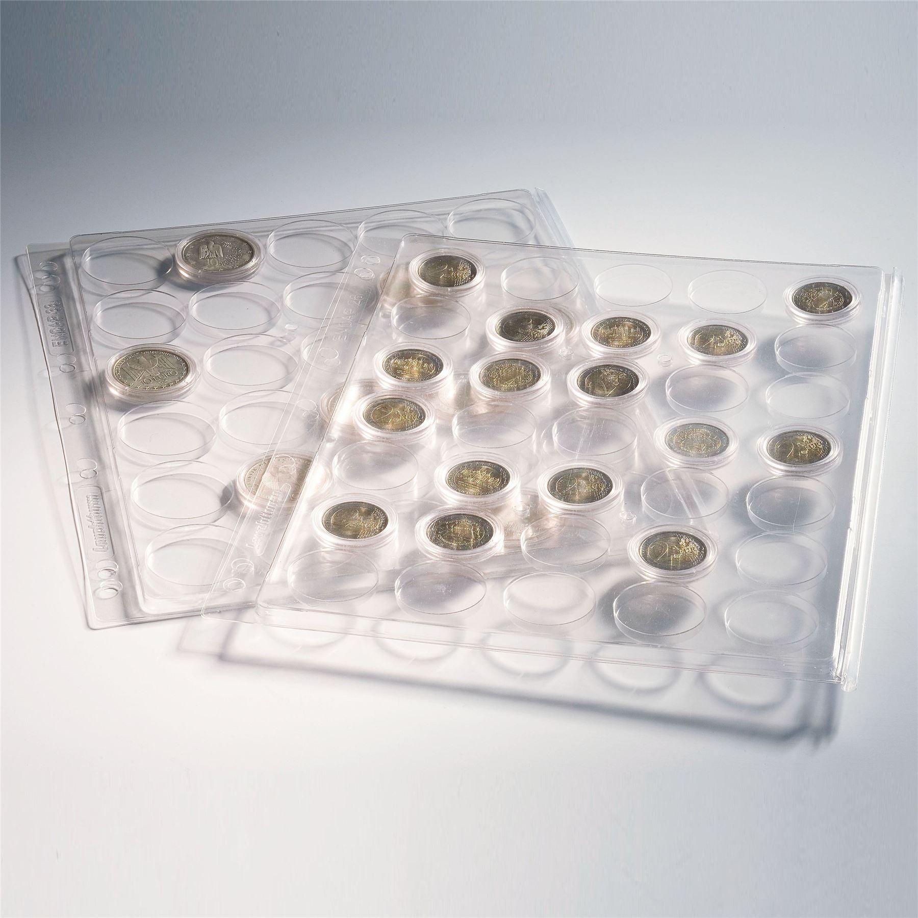 ENCAP Sheets for Ring Binder Coin Albums | Coin Capsule Storage Sheets | Packs of 2 | Different Pocket Configurations