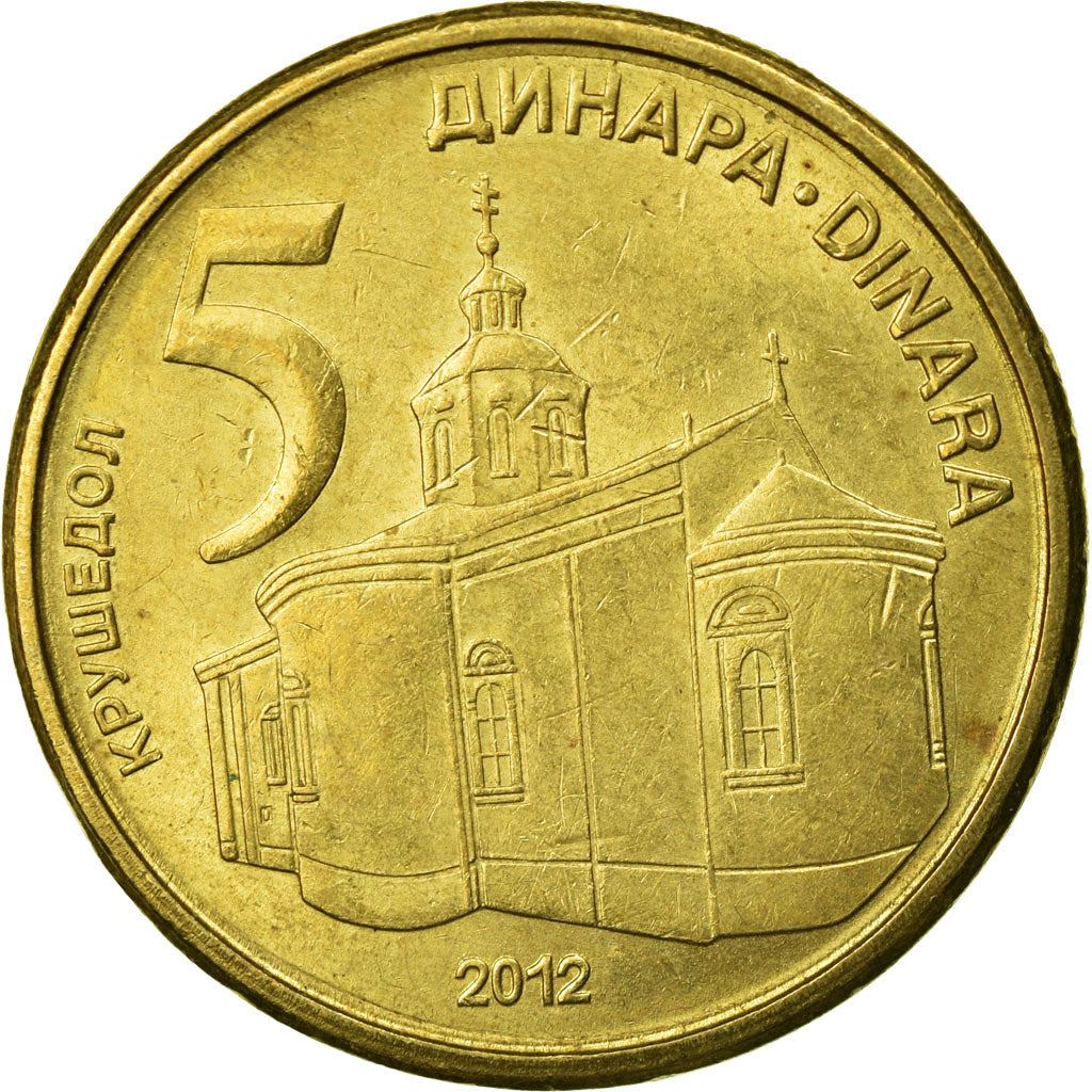 Serbia | 5 Dinara Coin | Krusedol Monastery | KM56 | 2011 - 2012