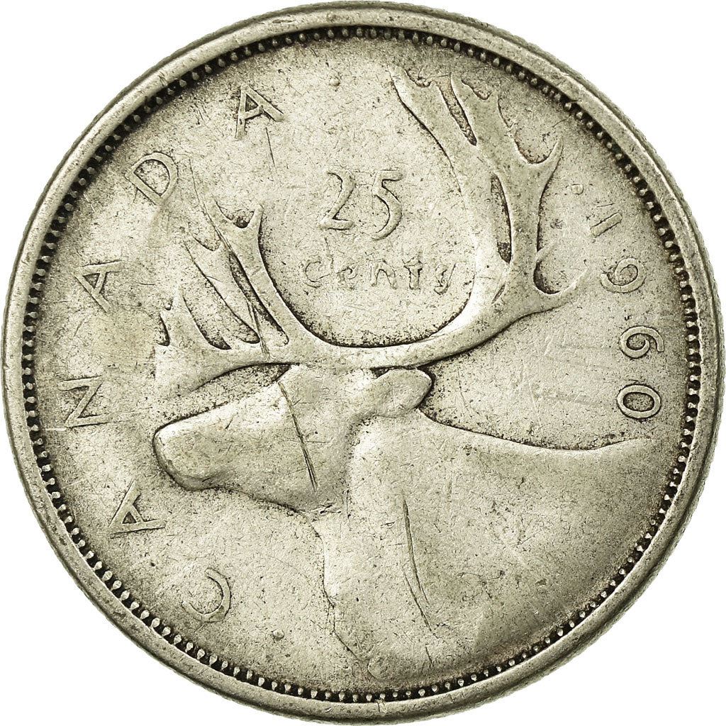 Canada | 25 Cents Coin | Silver | 1st portrait | KM:52 | 1953-1964