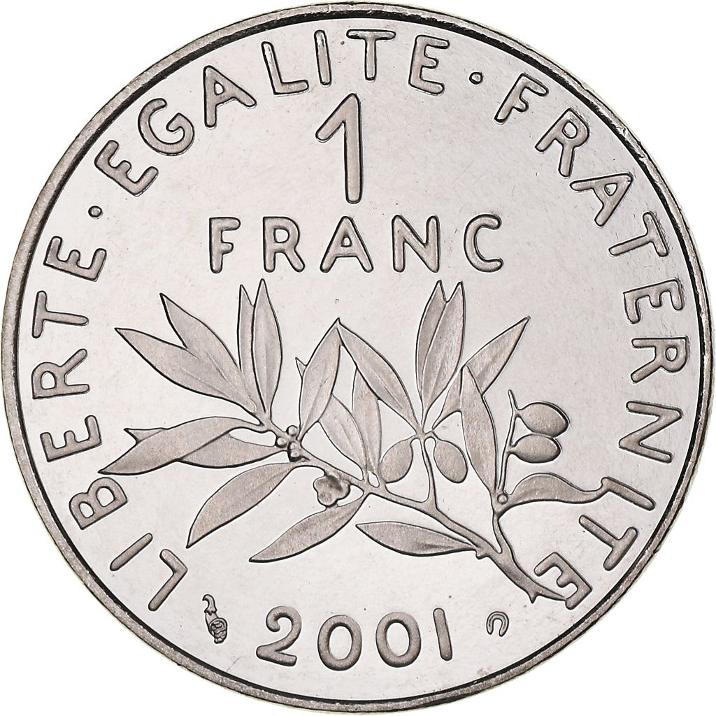 French 1 Franc Coin | Signature D'AP. O.ROTY | proof | KM925.2 | France | 1991 - 2001