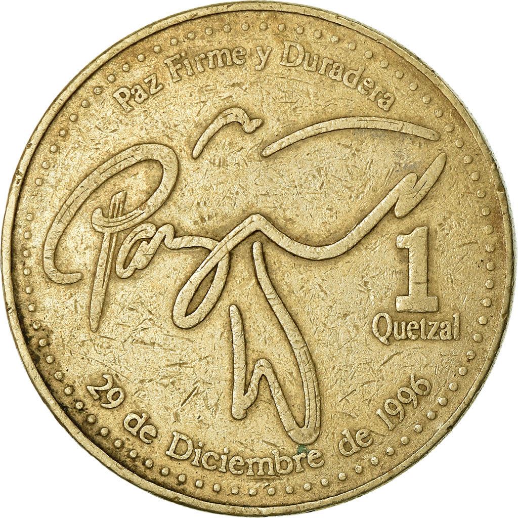 Guatemala | 1 Quetzal mynt | Riksvåpen | Due | Km:284 | 1999 - 2012