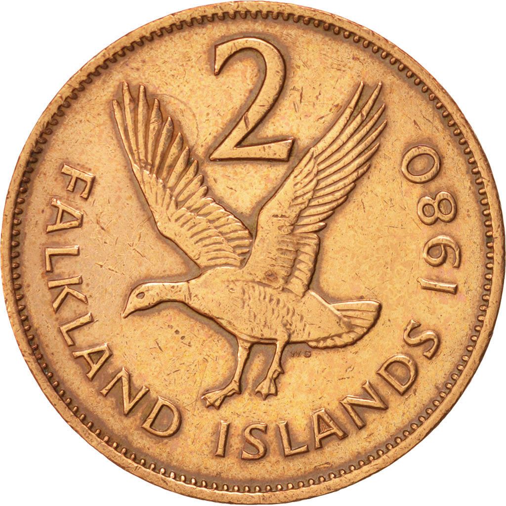Falkland Islands | 2 Pence Coin | Magellan Goose | Km:3 | 1974 - 1992