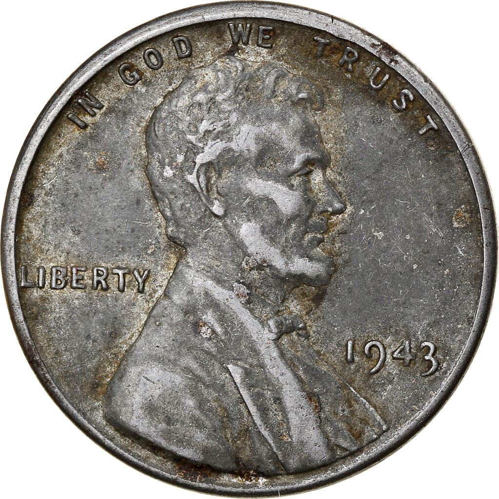 アメリカ合衆国 | 1セント硬貨 | エイブラハム・リンカーン | Km:132A | 1943年 - 1944年