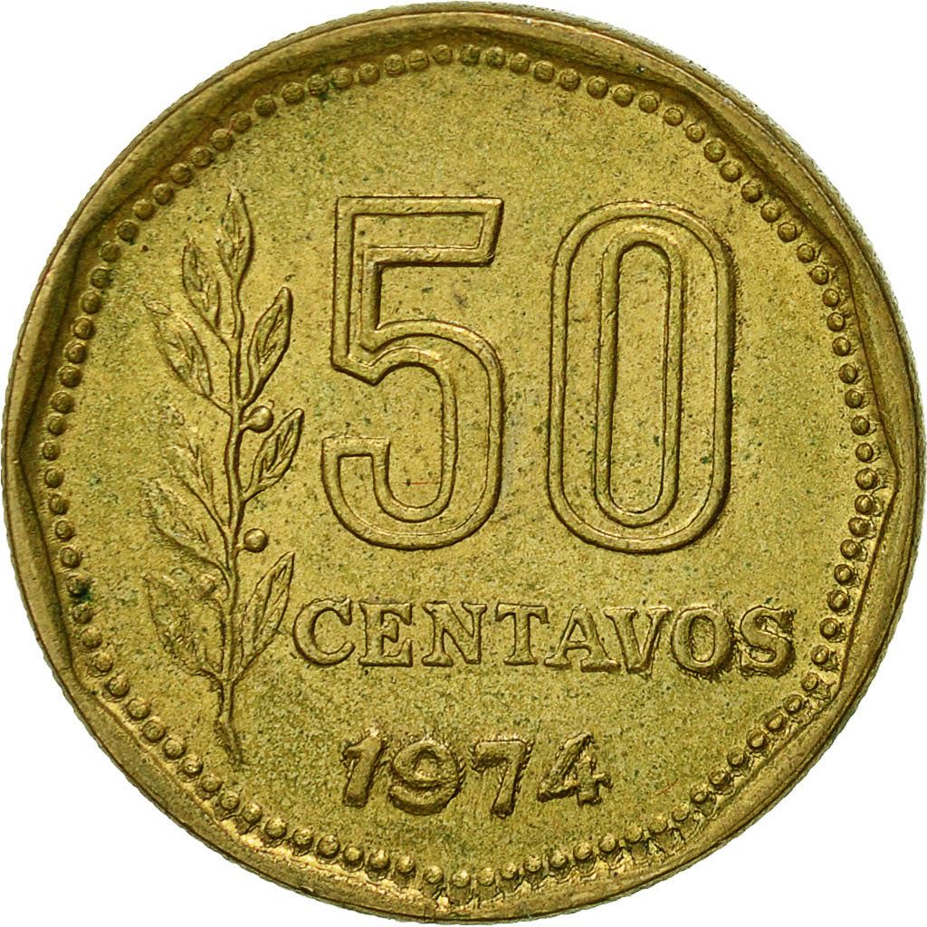 Argentina 50 Centavos Coin | Oudine | Phrygian cap | KM68 | 1970 - 1976