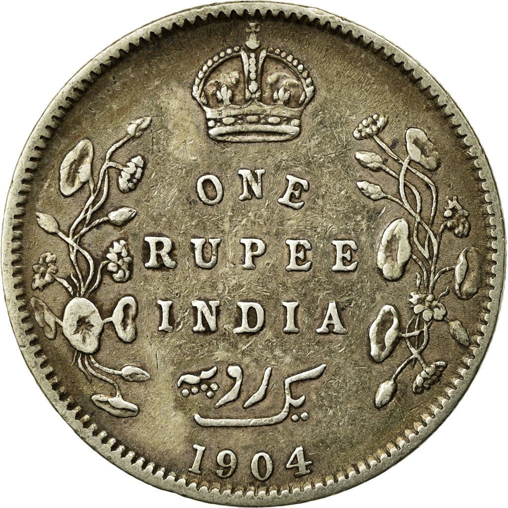 India - British | 1 Rupee Coin | King Edward VII | Km:508 | 1903 - 1910