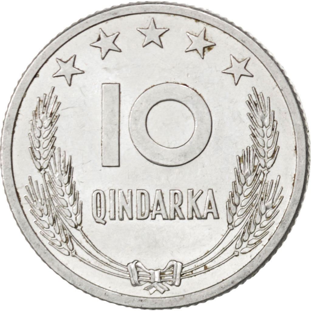 Albania | 10 Qindarka Coin | Aluminium | Coat of Arms | Double-Headed Eagle | Bird | Km:40 | 1964