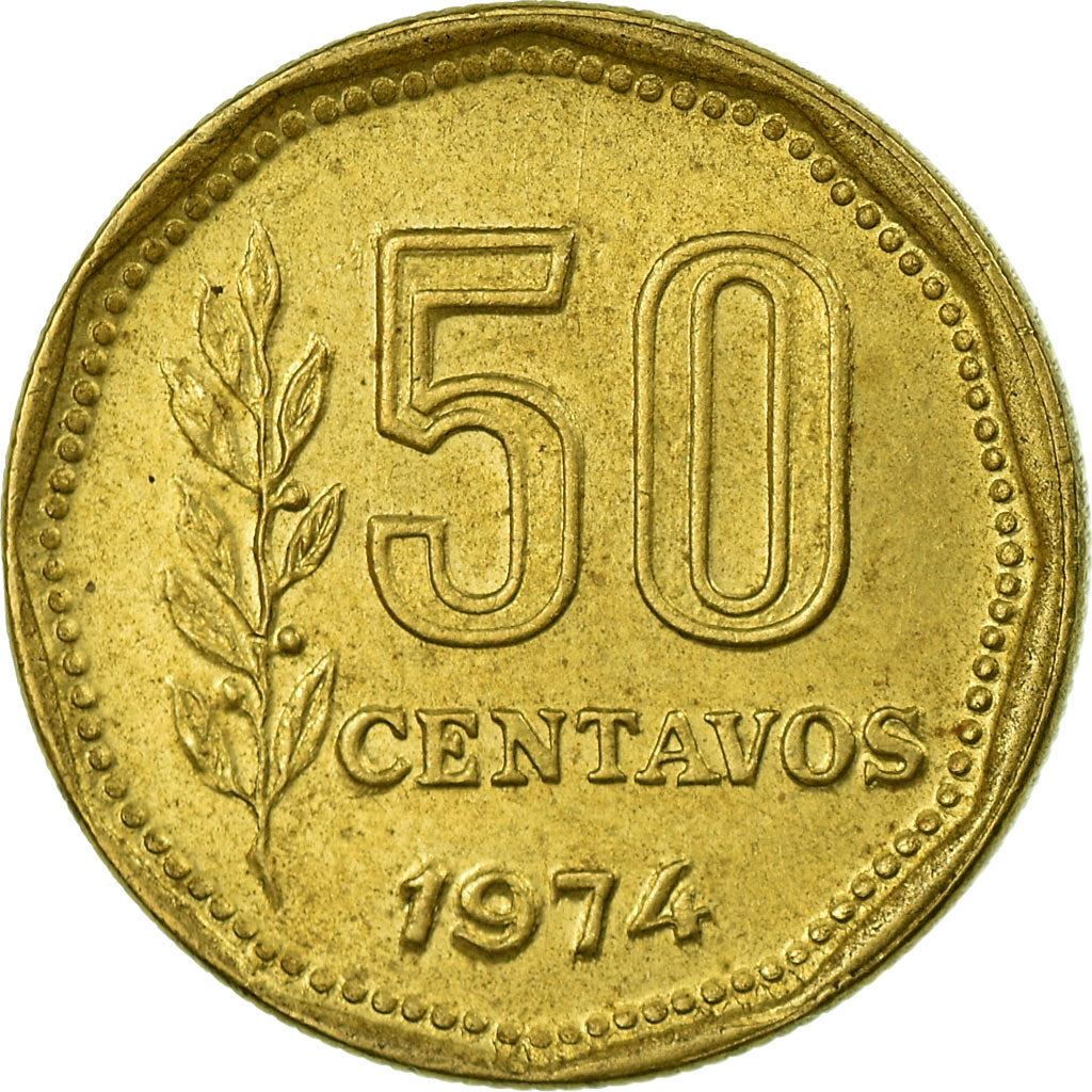 Argentina 50 Centavos Coin | Oudine | Phrygian cap | KM68 | 1970 - 1976
