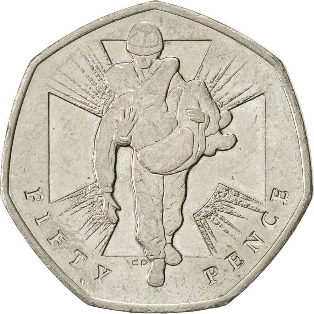 United Kingdom | 50 Pence Coin | Elizabeth II | 4th portrait | Victoria Cross | Soldier | 2006 - 2009