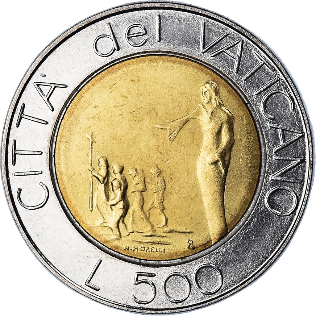 Vatican City | 500 Lire Coin | John Paul II | Km:233 | 1991