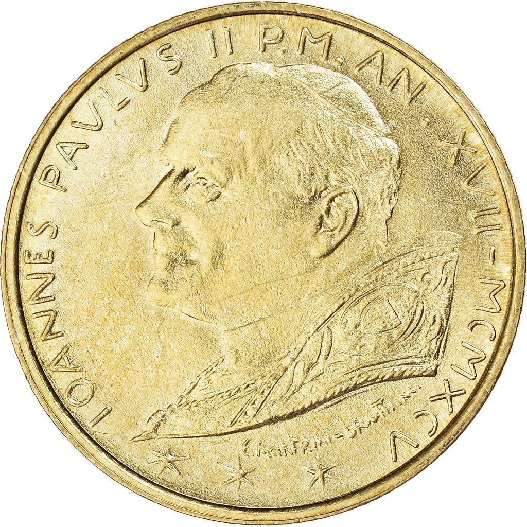 Vatican City | 200 Lire Coin | John Paul II | Km:266 | 1995