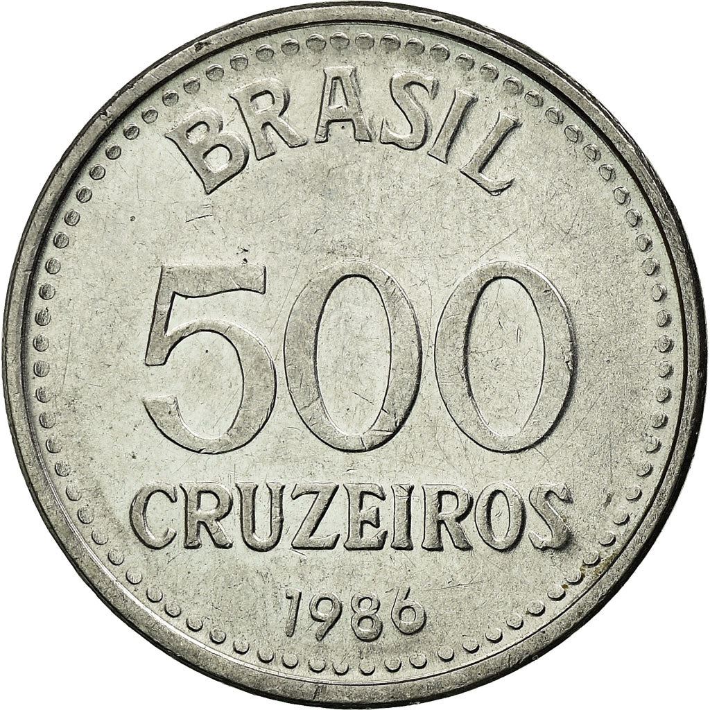 Brazil | 500 Cruzeiros Coin | Star | Km:597 | 1985 - 1986