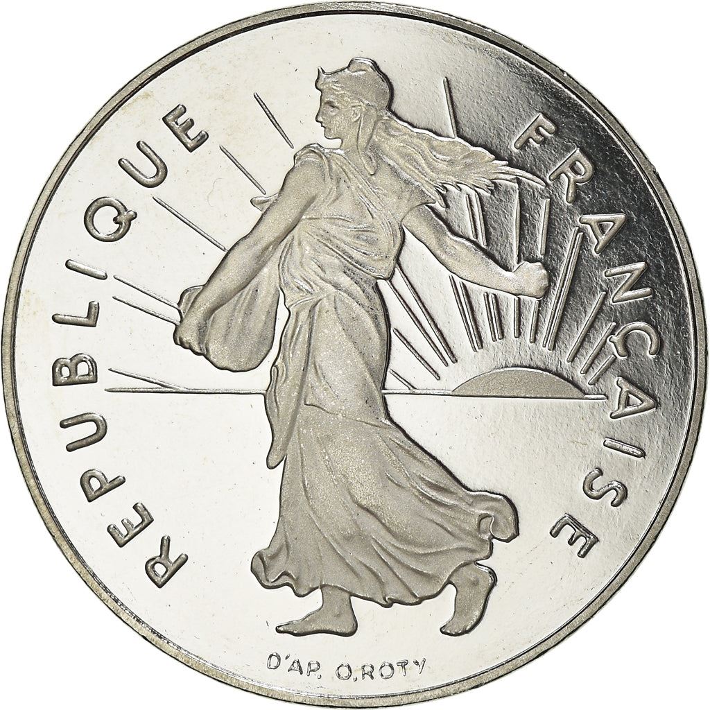 French 1 Franc Coin | Signature D'AP. O.ROTY | proof | KM925.2 | France | 1991 - 2001