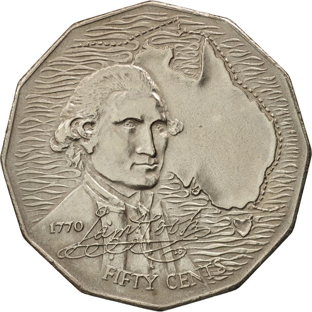 Australia | 50 Cents Coin | Captain Cook | Km:69 | 1970