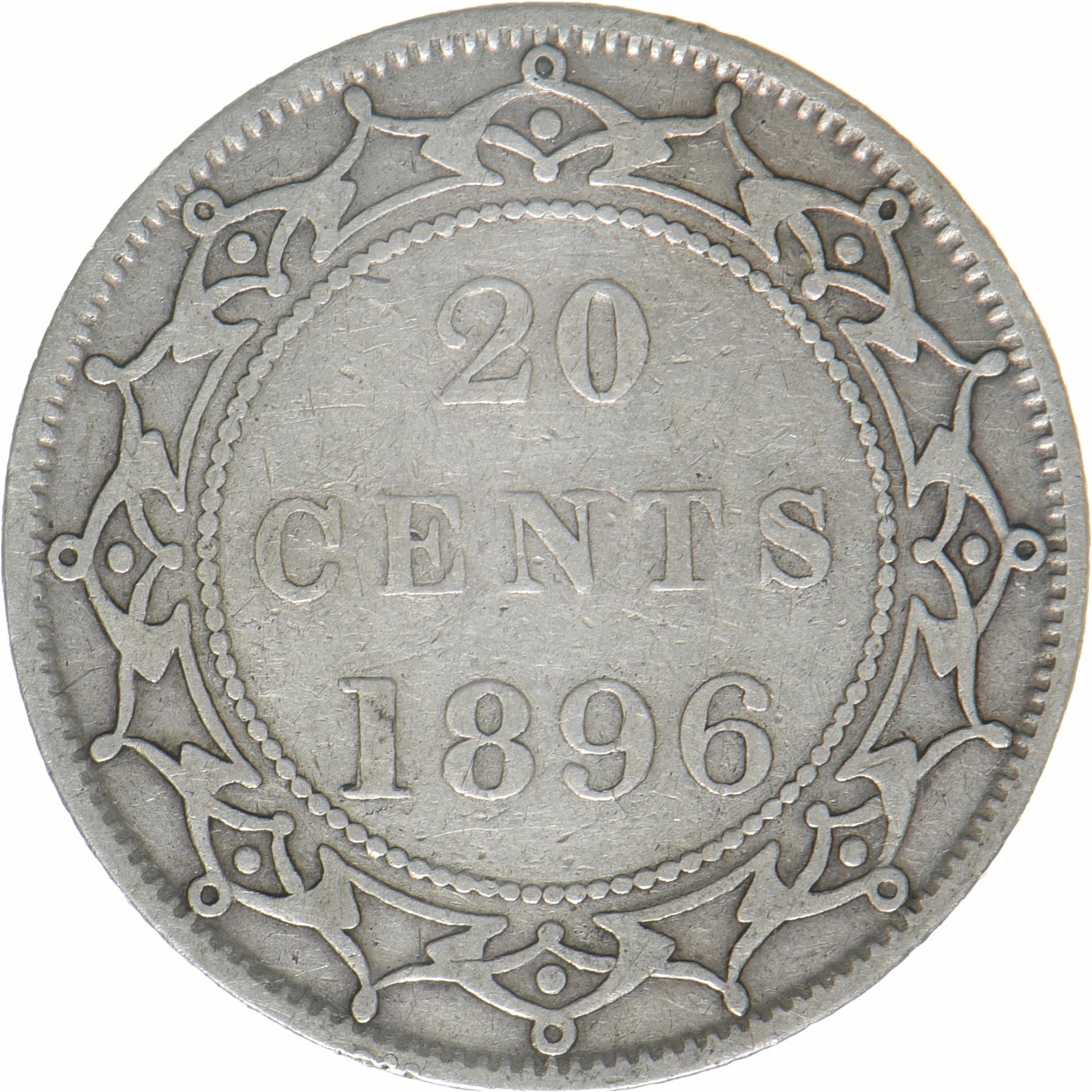 Newfoundland | 20 Cents Coin | Victoria | KM:4 | 1896