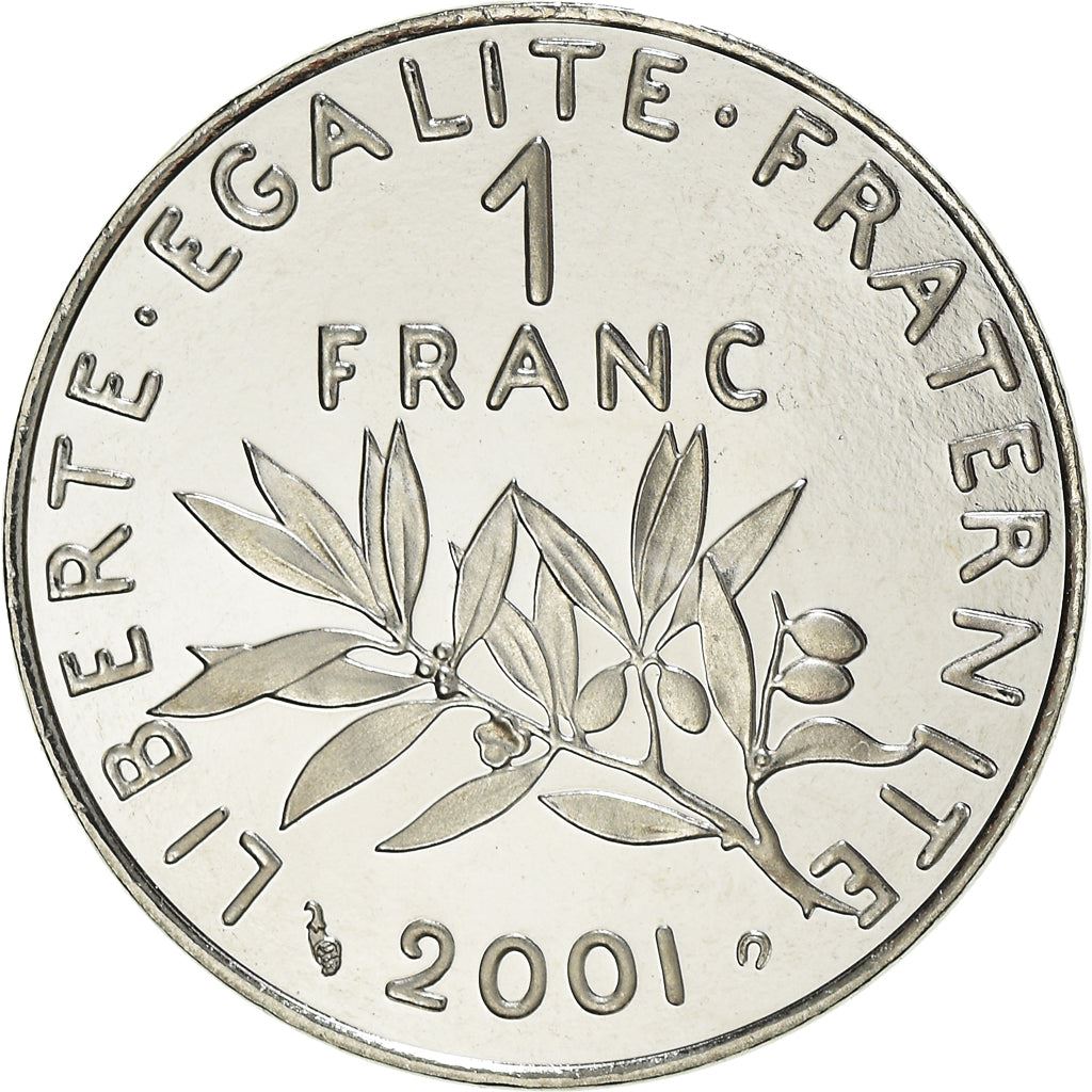 French 1 Franc Coin | Signature D'AP. O.ROTY | proof | KM925.2 | France | 1991 - 2001