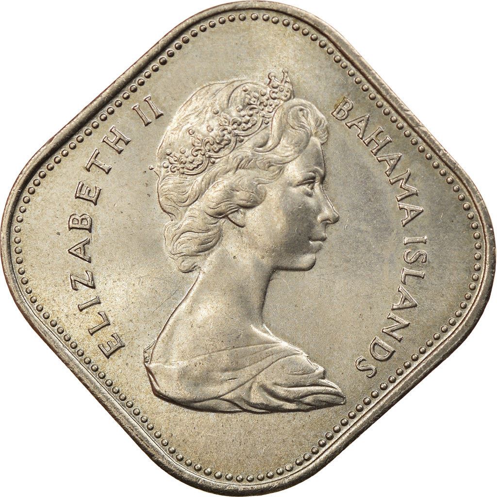 Bahamas | 15 cent-mønt | Hibiscus | Kobber-nikkel | KM:5 | 1966-1970