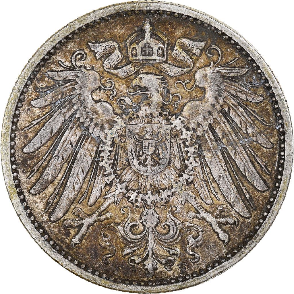German Empire 1 Mark Coin | Deutsches Reich | Wilhelm II | Type 2 - Small Shield | KM14 | 1891 - 1916