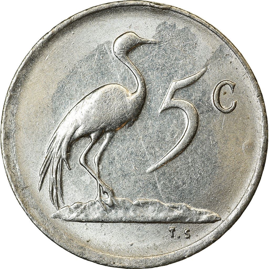 Moneta da 5 centesimi Sudafrica | Jacobus J. Fouche | KM93 | 1976
