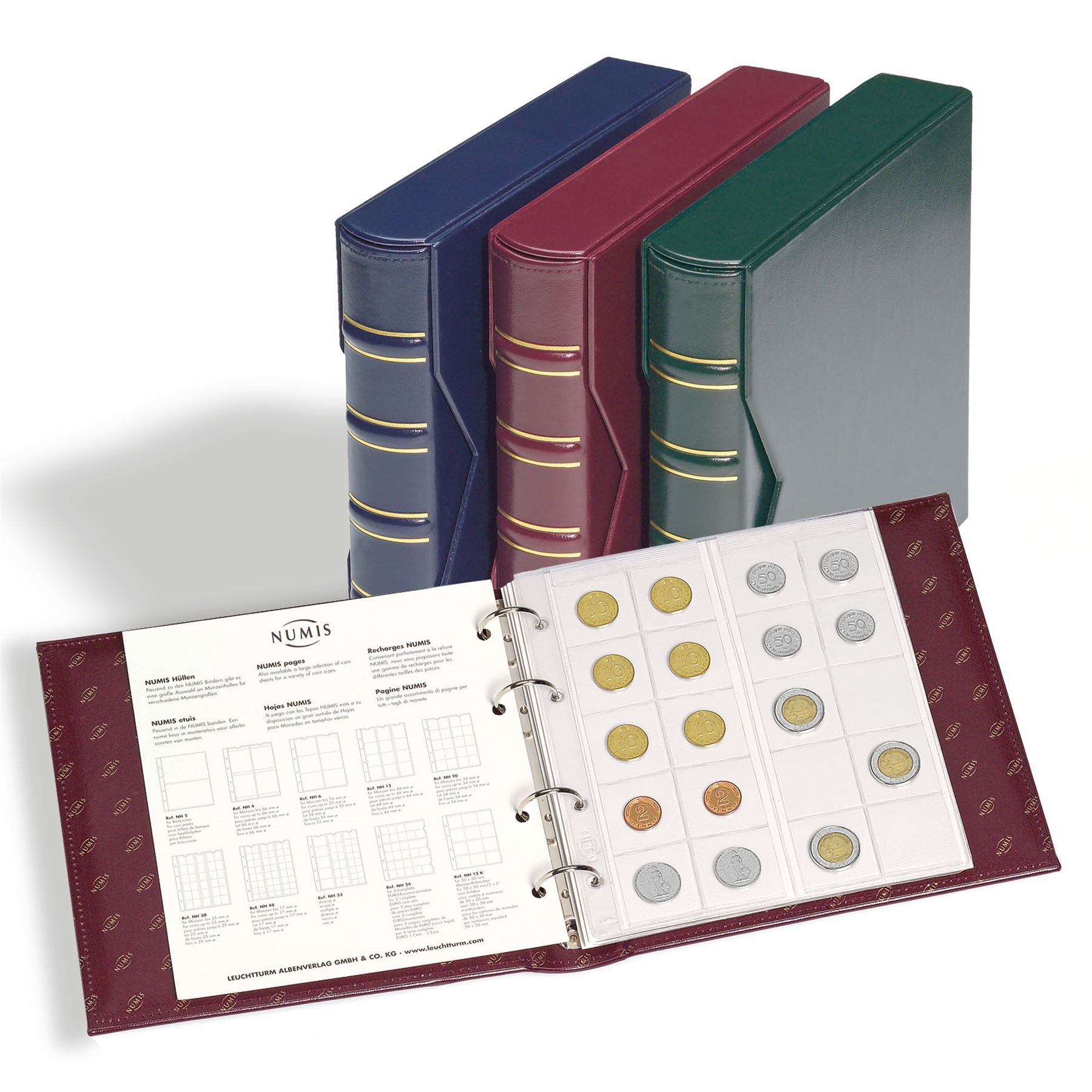 NUMIS Ring Binder | Classic Design | Coin and Banknote Album | With Slipcase