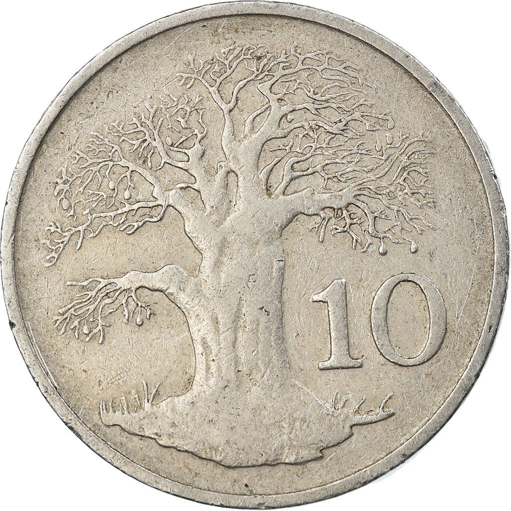 Zimbabwe | 10 Cents Coin | Baobab tree | Km:3 | 1980 - 1999