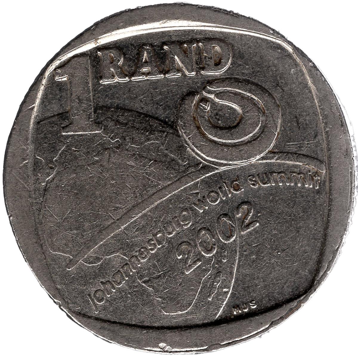 South Africa 1 Rand Coin | World Summit | KM275 | 2002