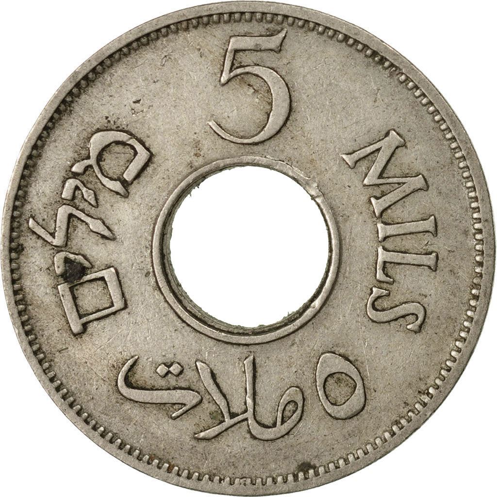 British Palestine | 5 Mils Coin | Olive Wreath | Km:3 | 1927 - 1947