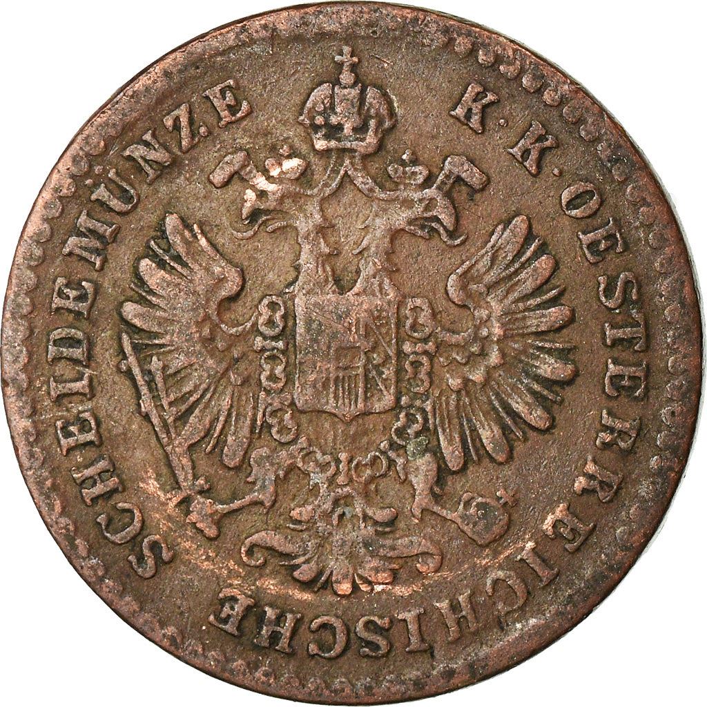 Austrian Empire | 5/10 Kreuzer Coin | Oak Wreath | Imperial Eagle | Km:2182 | 1858 - 1866