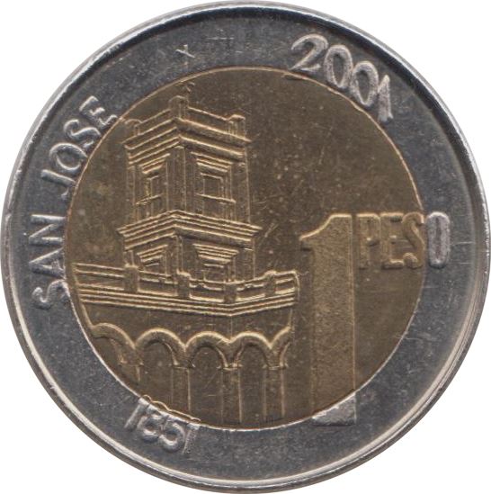 Argentina 1 Peso Coin | General Urquiza | 2001