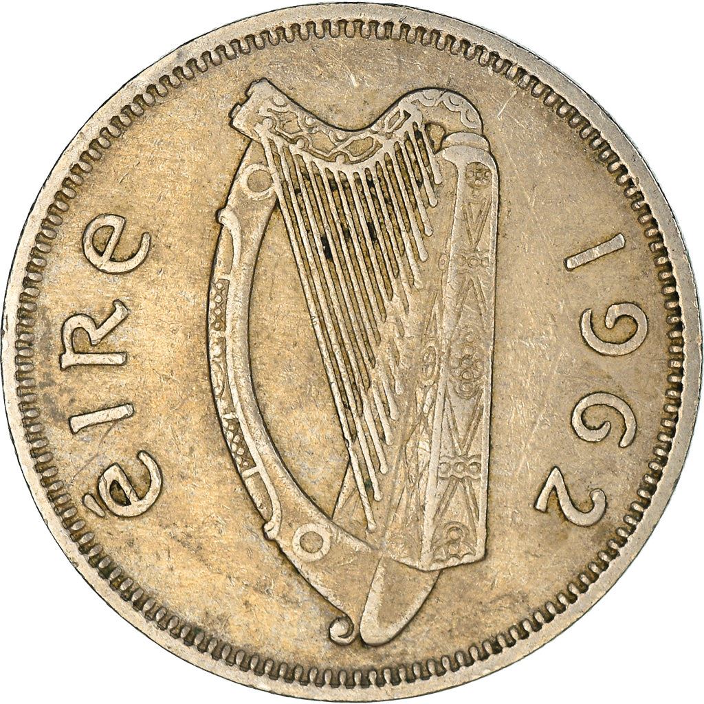 Moneta Irlanda 1 Scilling Irlandese | Arpa Celtica | Toro | KM14a | 1951 - 1968
