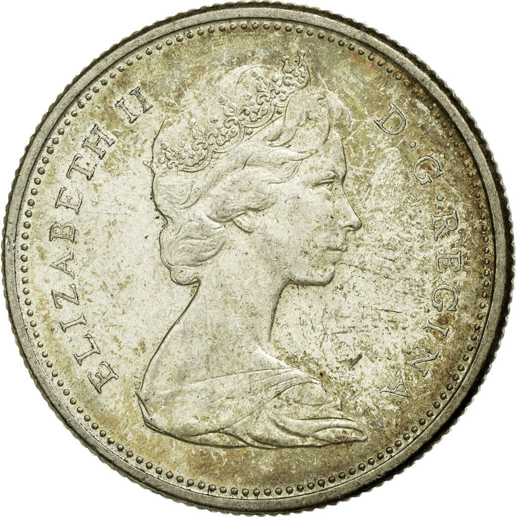 Canada | 25 Cents Coin | Silver | 2nd portrait | KM:62 | 1965-1966