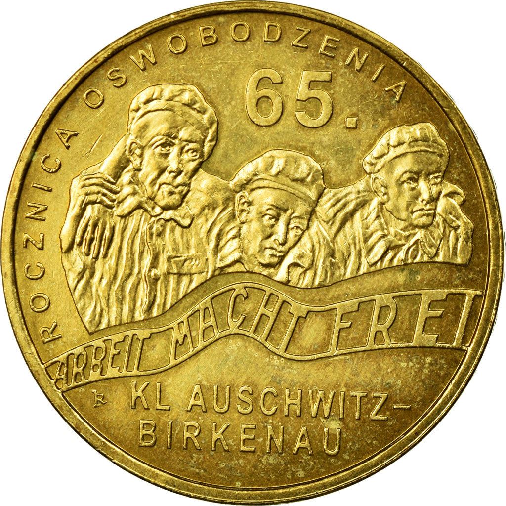 Poland | 2 Zlotys Coin | Auschwitz-Birkenau Liberation | Y:712 | 2010
