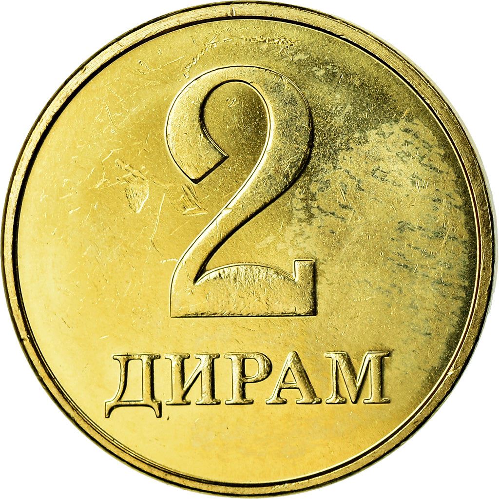 Tajikistan | 2 Diram Coin | Sunrise | Wheat | Cotton | Km:51 | 2019