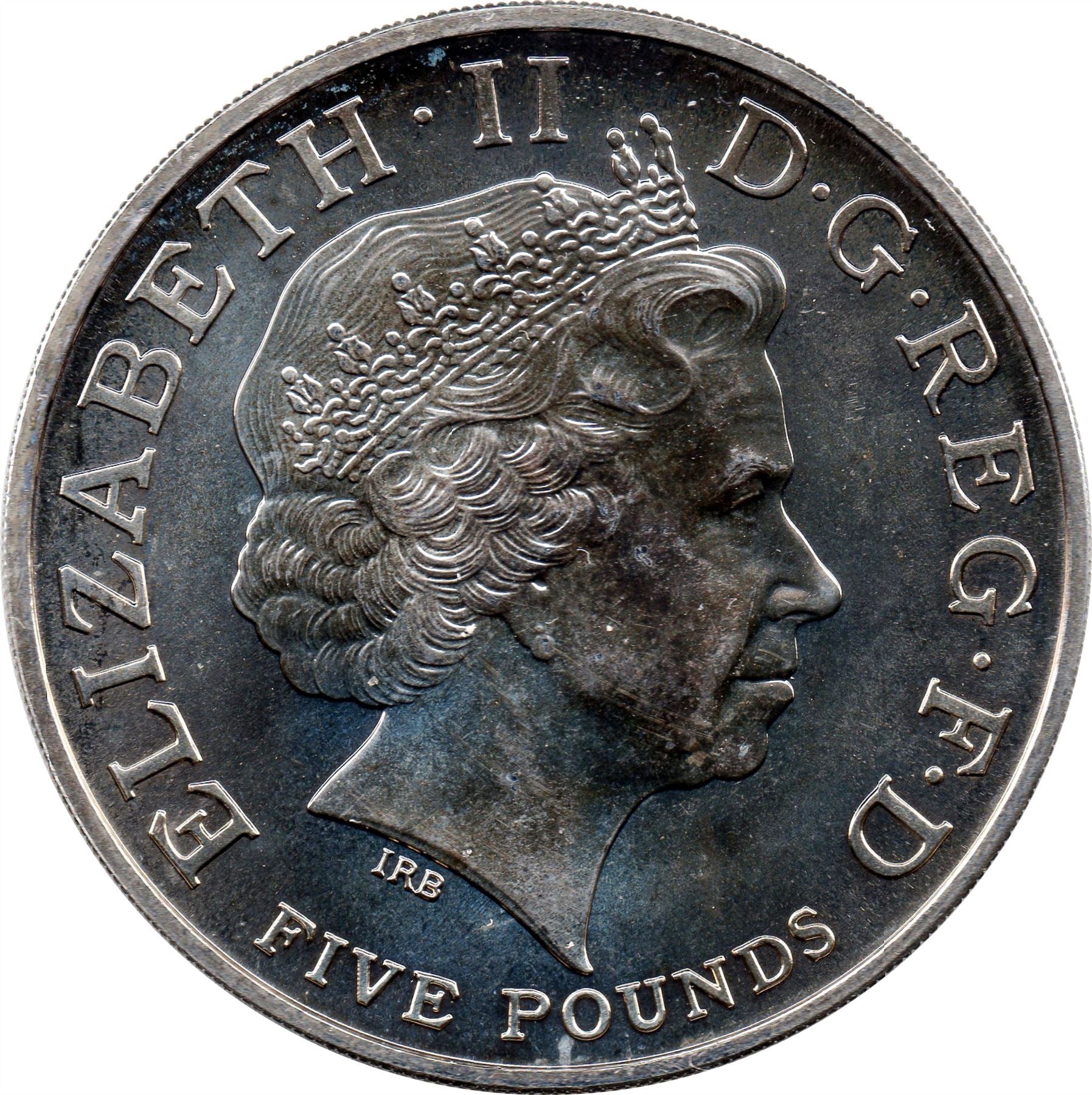 United Kingdom 5 Pounds Coin | Elizabeth II 4th portrait | XXX Olympiad, Countdown 1 | 2011
