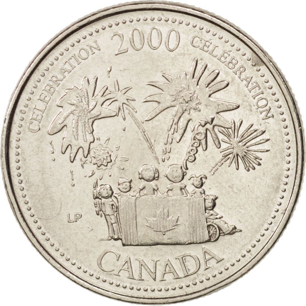 Canada | 25 Cents Coin | Celebration | Nickel | KM:383 | 2000